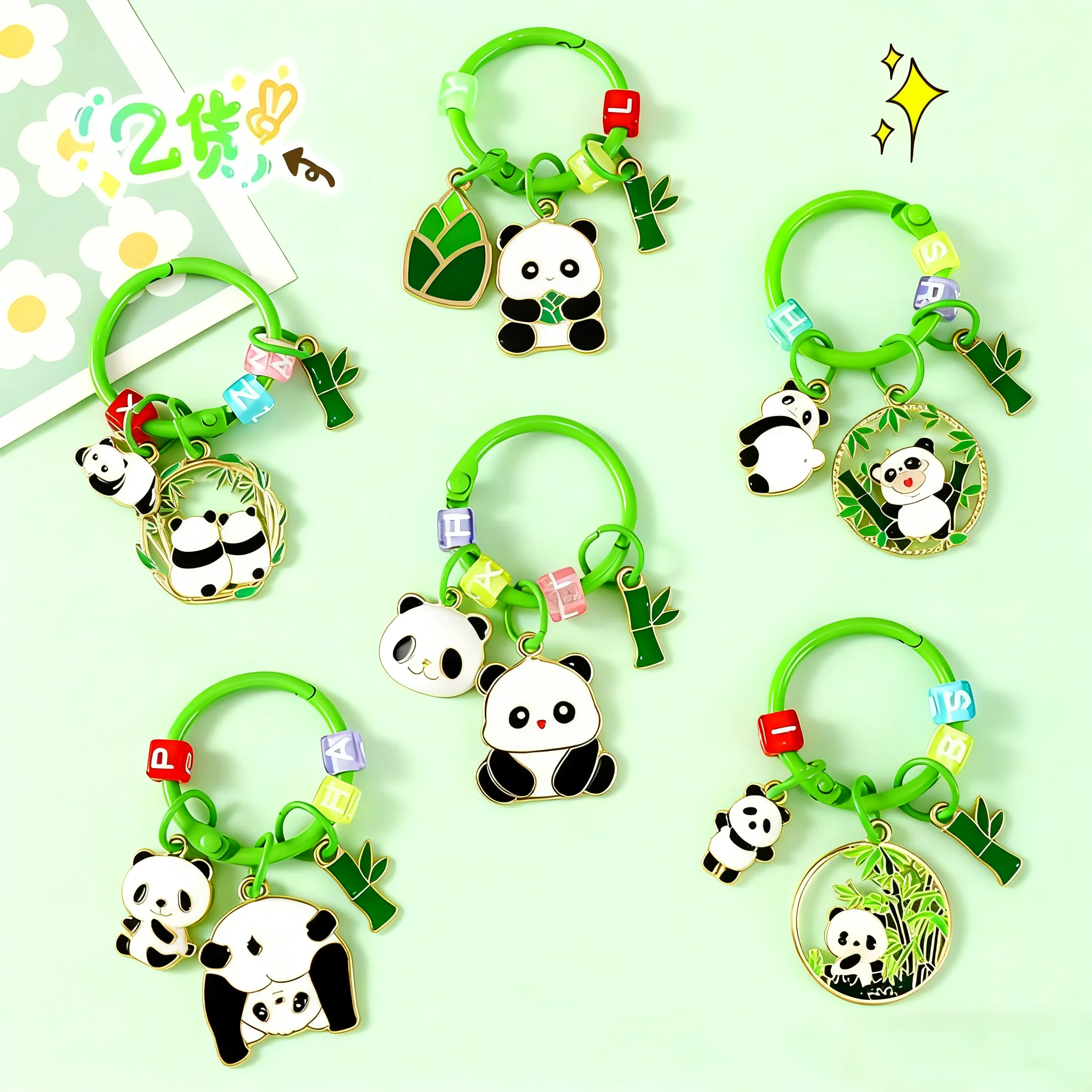 

Cute Panda Enamel Keychain Love Heart Key Ring Pendant - Handmade DIY Jewelry Gift for Women Girls Handbag Decoration