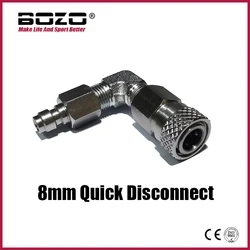 Male Quick Connect Male Female Fill Adapter Disconnect Fitting 90 Degree Filling Standard 8mm QD