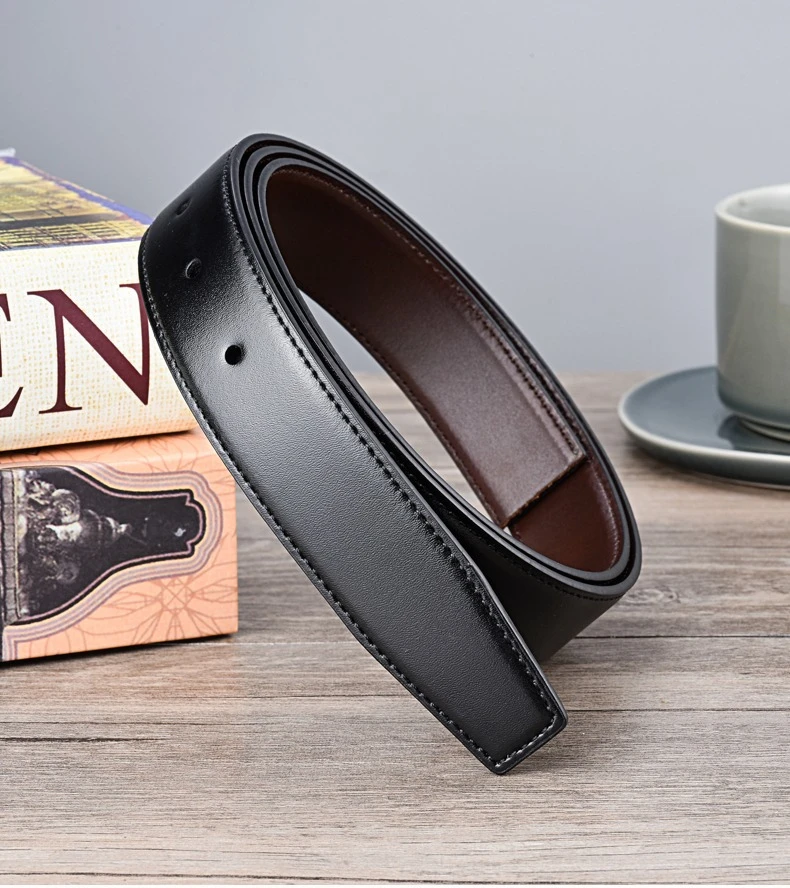 Echtes Leder Gürtelband 2,4 2,8 3,0 3,2 3,5 3,8 cm Breite wählbar, ohne Schnalle, DIY Gürtel, Herren Gürtelband ohne Schnalle – Detail 3