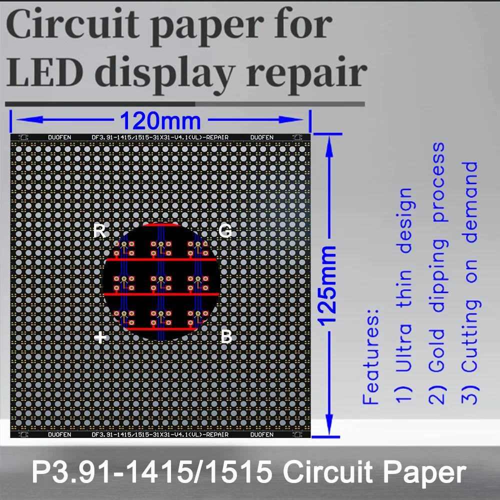 papel de circuito da serie p391 usado reparando almofadas danificadas do pwb smd1415 1515 1921 2121 2724 2525120x125 mm 01