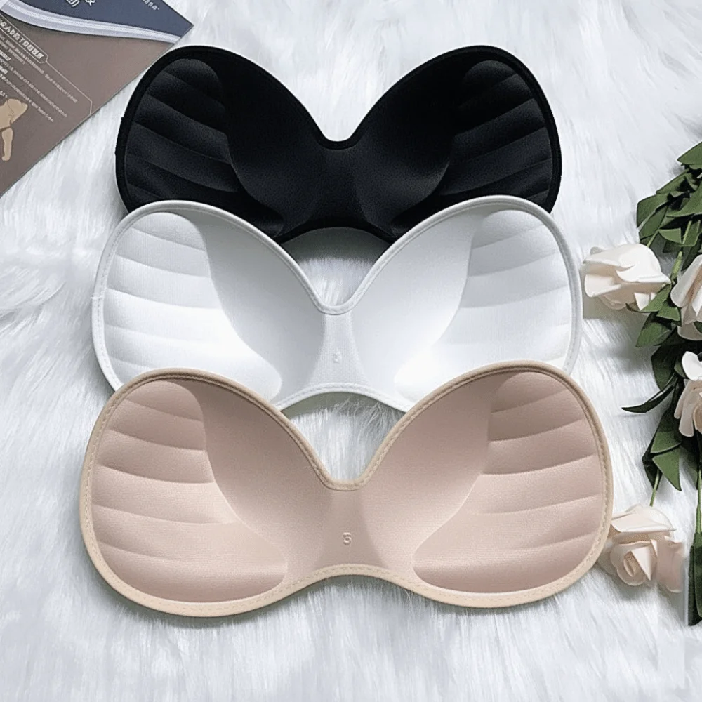 High Quality Thick Bra Pads Breathable Seamless One-piece Chest Pad Removable Sponge Padded Women
