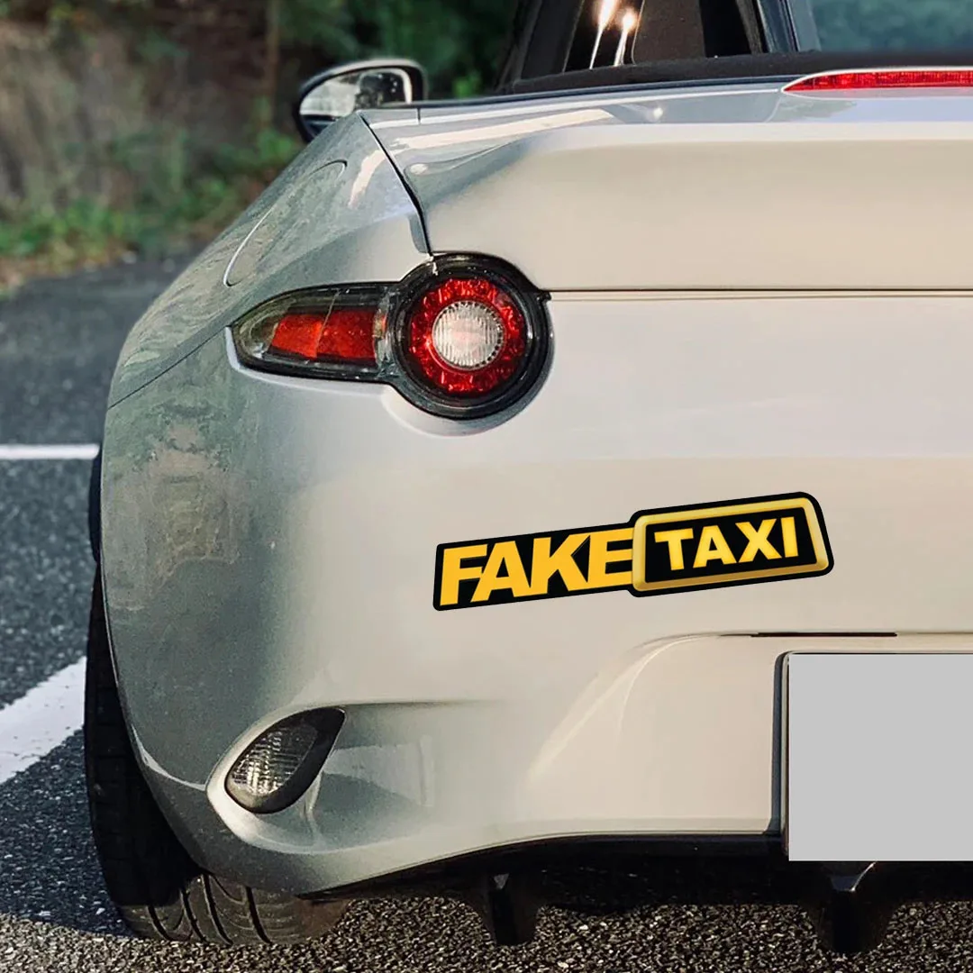 

Universal FAKE TAXI Car Sticker Stay Away Glass Window Body Decoration Waterproof Vinyl Decal Decoration