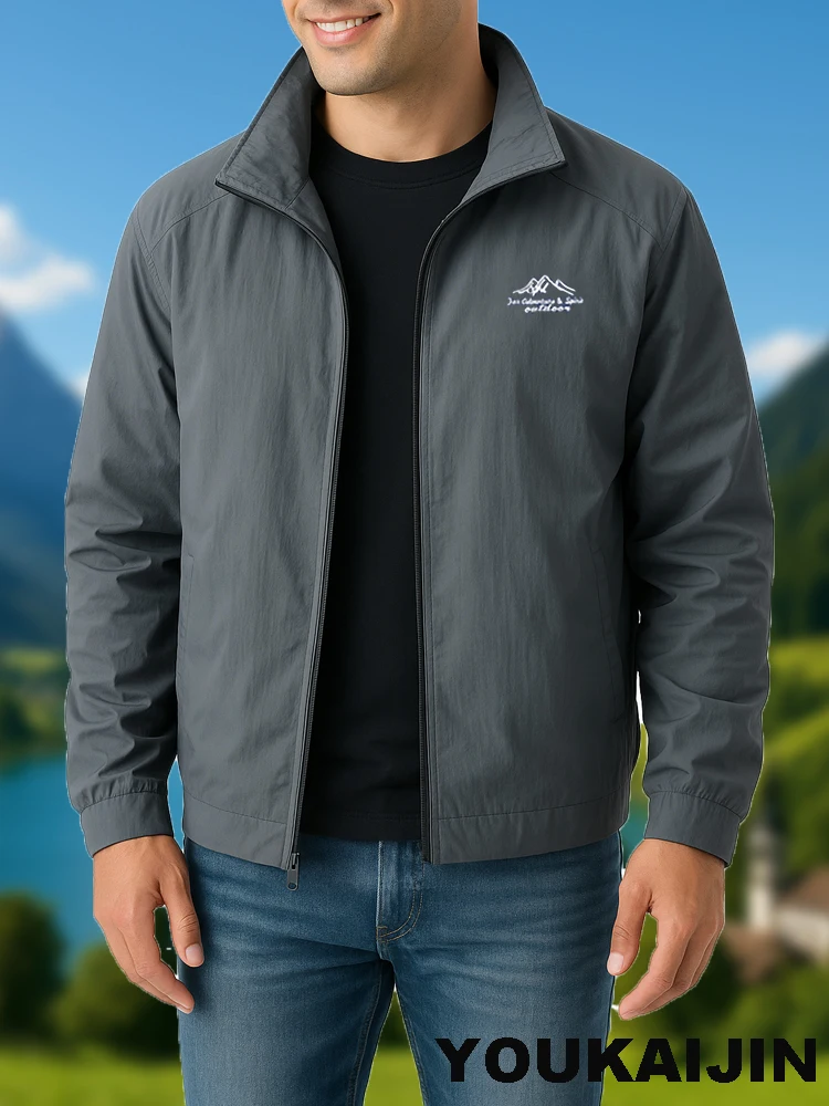 

Summer Men's Jackets UV Blocking Skin Coats Sunscreen Outdoor Zip Clothing Sun Protection Thin Windbreakers Big Size 4XL 5XL