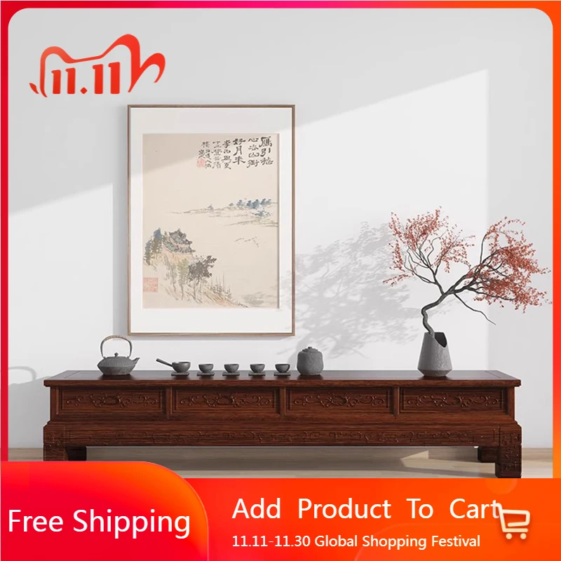 Retro Wood Tv Stands Wall Mid Century Luxury Aesthetic Tv Table Storage Shelf Cabinets Muebles Para Tv Chinese Style Furniture