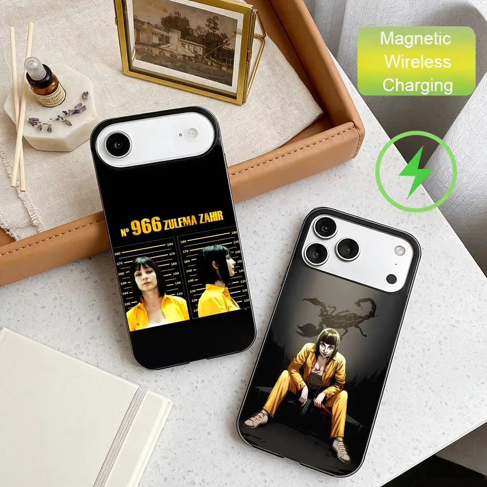 

Character Vis a Vis Zulema Phone Case For iPhone17,16,15,14,13,12,11 Max Black Wireless Charging Protecitve Cover