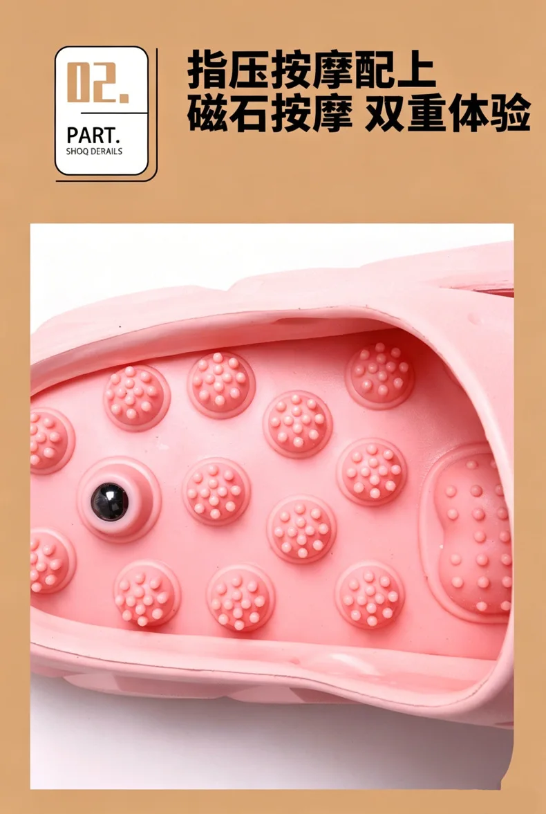 2026 Unisex Fußmassage-Slipper für Damen und Herren, Akupressur-Sandalen mit dicker Sohle und Hohldesign, Reflexzonen-Sandalen – Detail 9