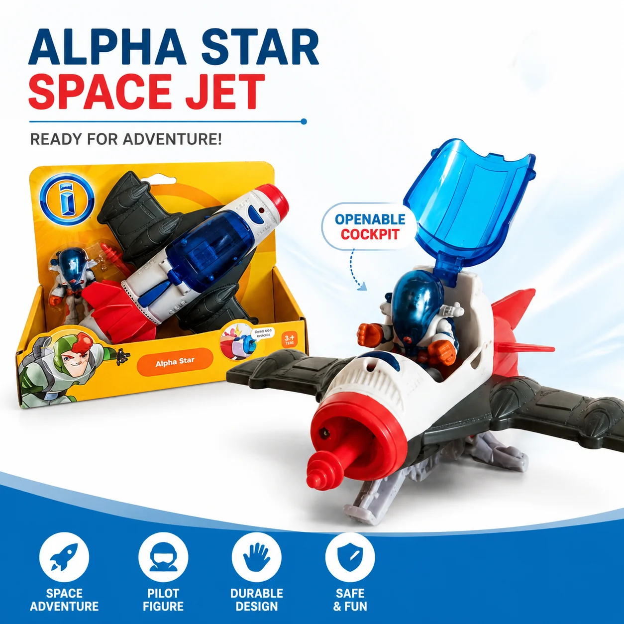 

Imaginext Space Alpha Star Ship 2013 Soundable Vtg Spaceship With Figure, Rare Collectible Interactive Model Gift For Hobby Coll