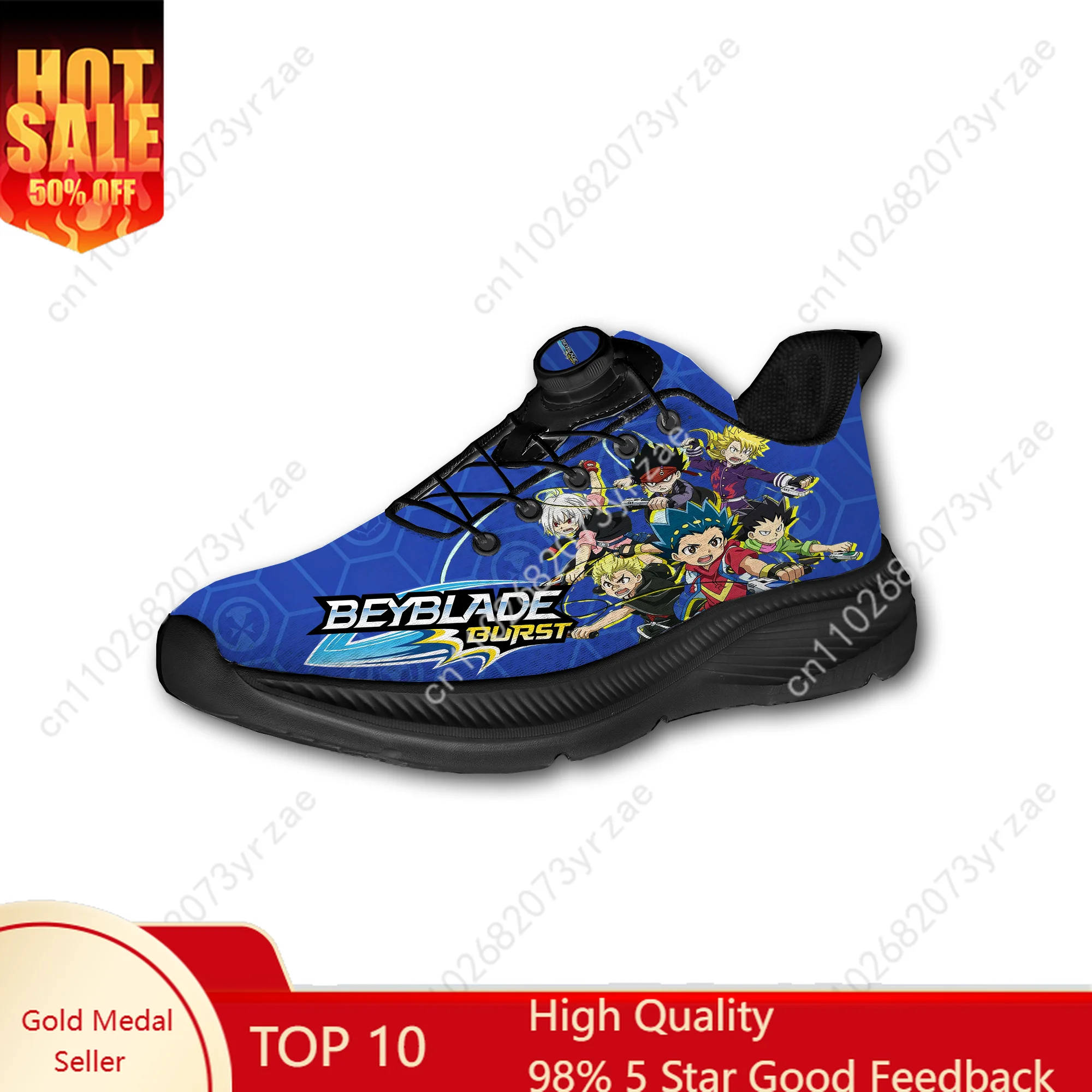 

Beyblade Sneakers Mens Womens Sports Shoe Laceless Rotating Button Walking Shoes Fashion Lightweight Custom Sneaker