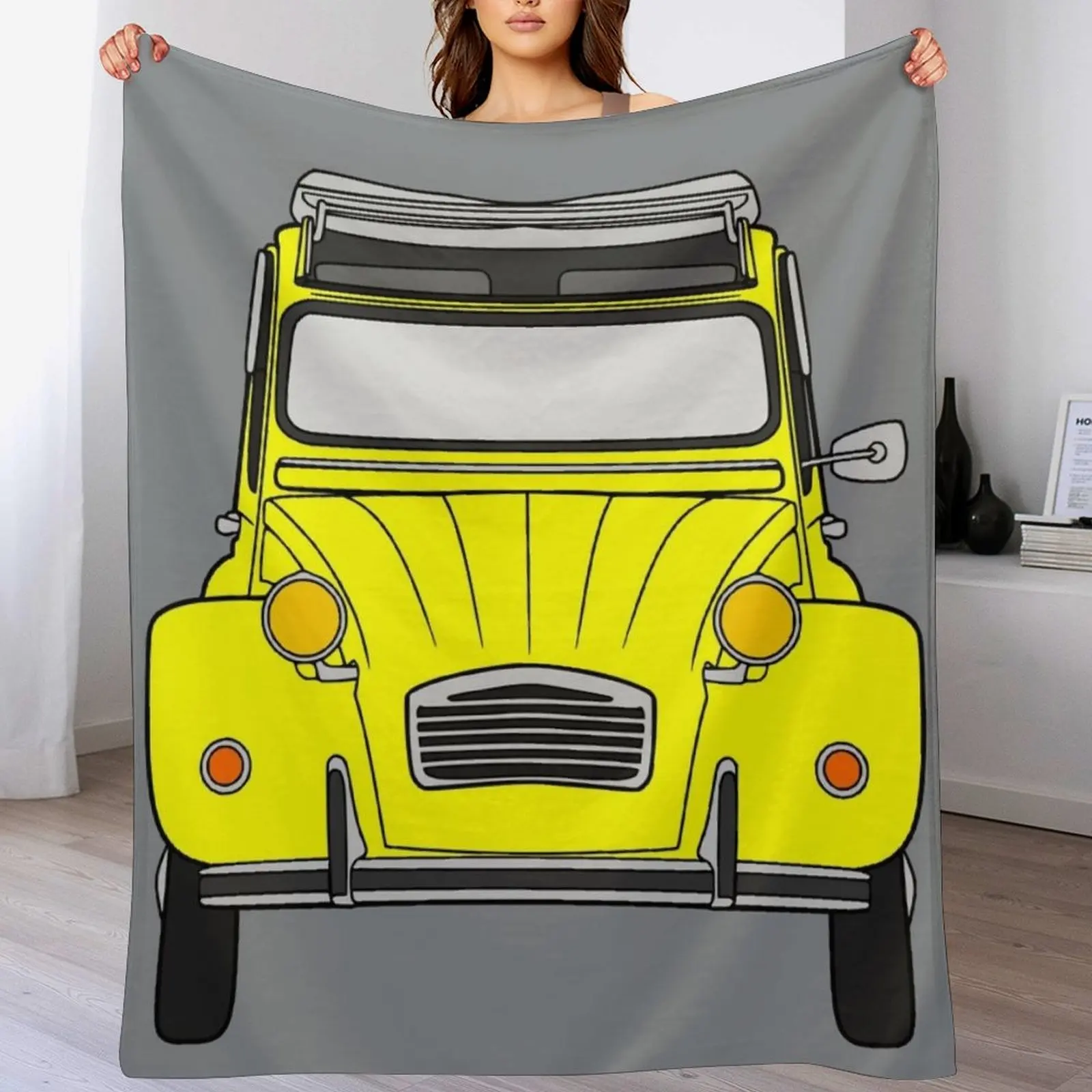 

Citroen 2CV yellow color Throw Blanket Blankets For Baby Tourist Blankets