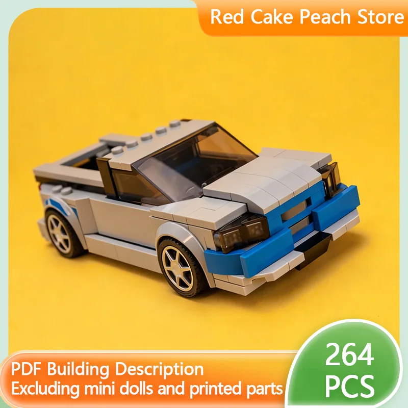 

Модель скоростного гоночного автомобиля MOC, строительные кирпичи, классический пикап, модульная технология, детские праздничные подарки, сборка игрушек, костюм