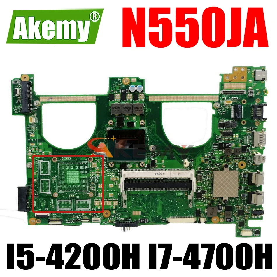 For ASUS Original N550J Mainboard G550JX GT750M Laptop Motherboard N550JK N550JV N550JX Q550JV i3 i5 i7 V2G V4G 100% Tested