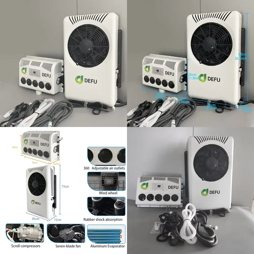 【2026 Factory Direct】 Split Backpack Dash 24v Cooler Electric Conditioning 12v Car Parking air Conditioner for Trucks Trailer