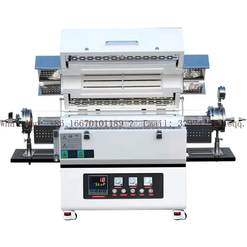 1200C High Temperature Programmable Tube Oven Vacuum Lab Quartz Tube Furnace