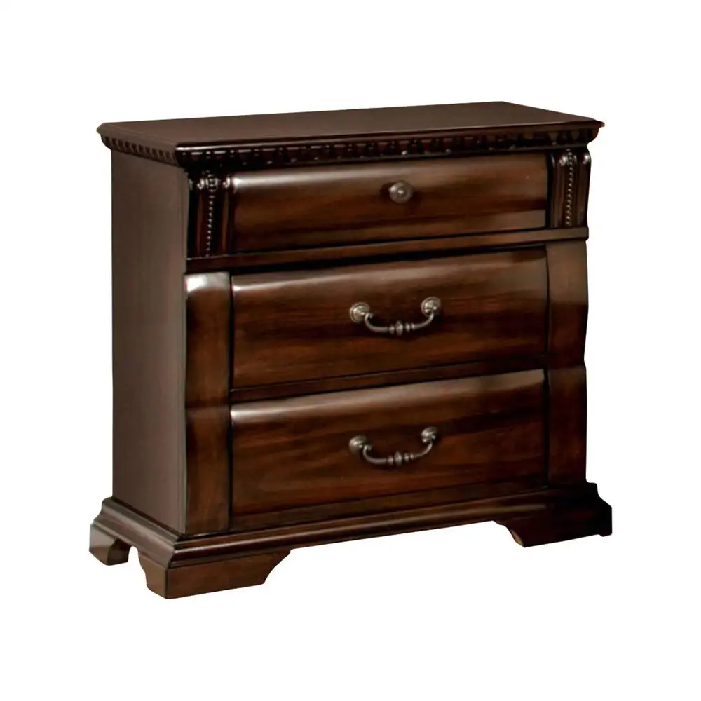 Transitional Cherry Wood Nightstand with Drawer & Shelf, Bedroom Storage Bedside Table, Customized
