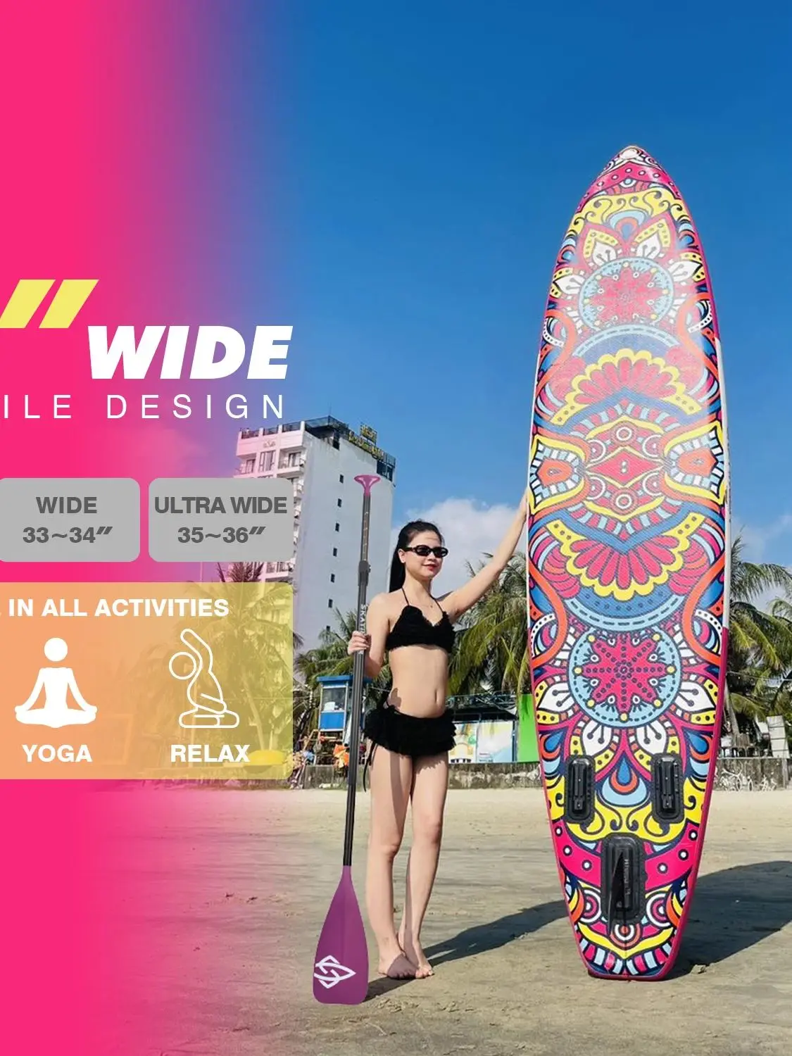 

SKATINGER SUP Waterproof Inflatable Paddle Board 11'6"x32"x6" Standing Style Aquatic With Fishing Accessories SUB Board