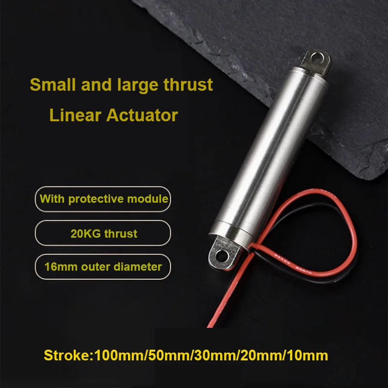 12V24V with Limit High Thrust Customizable Model Lifting Rod 20kg Mini Electric Linear Actuator Push Rod Telescopic Rod 10-100m