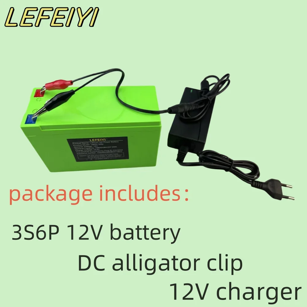 

12V 20Ah 18650 battery pack 3S6P built-in high current 30A BMS, suitable for spray, trolley, children's electric vehicle