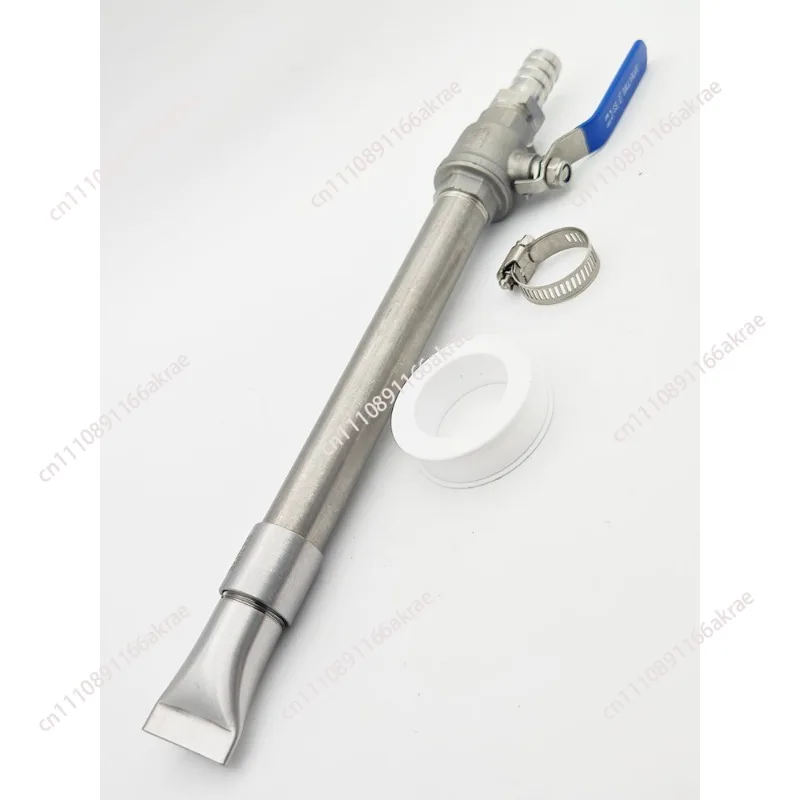 Stainless steel duckbill water gun nozzle construction site garden hose water pump high pressure flushing spraying farm