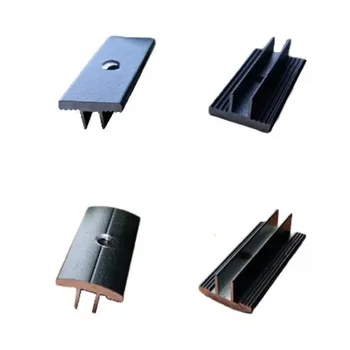 200 Stück schwarze Aluminium legierung wpc Holz Kunststoff Verbund T Deck Bodenbelag Clip Verschluss