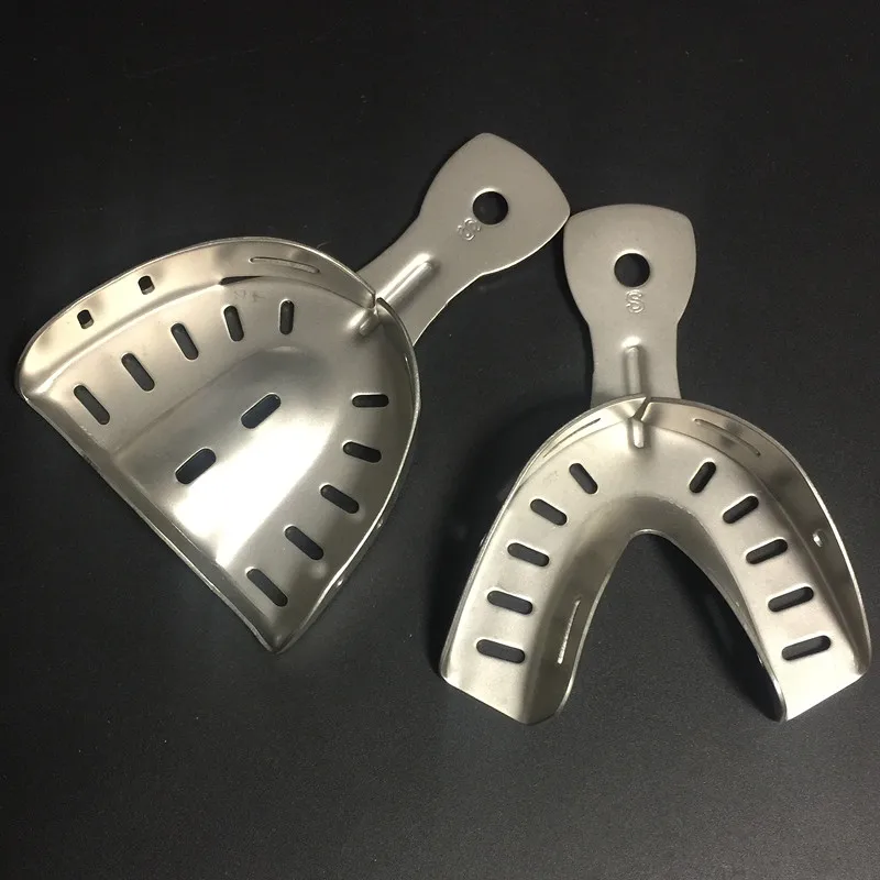 6 Stainless Steel Mold Tray Tools with Perforated Orthodontic Impression Materials Best Tools s