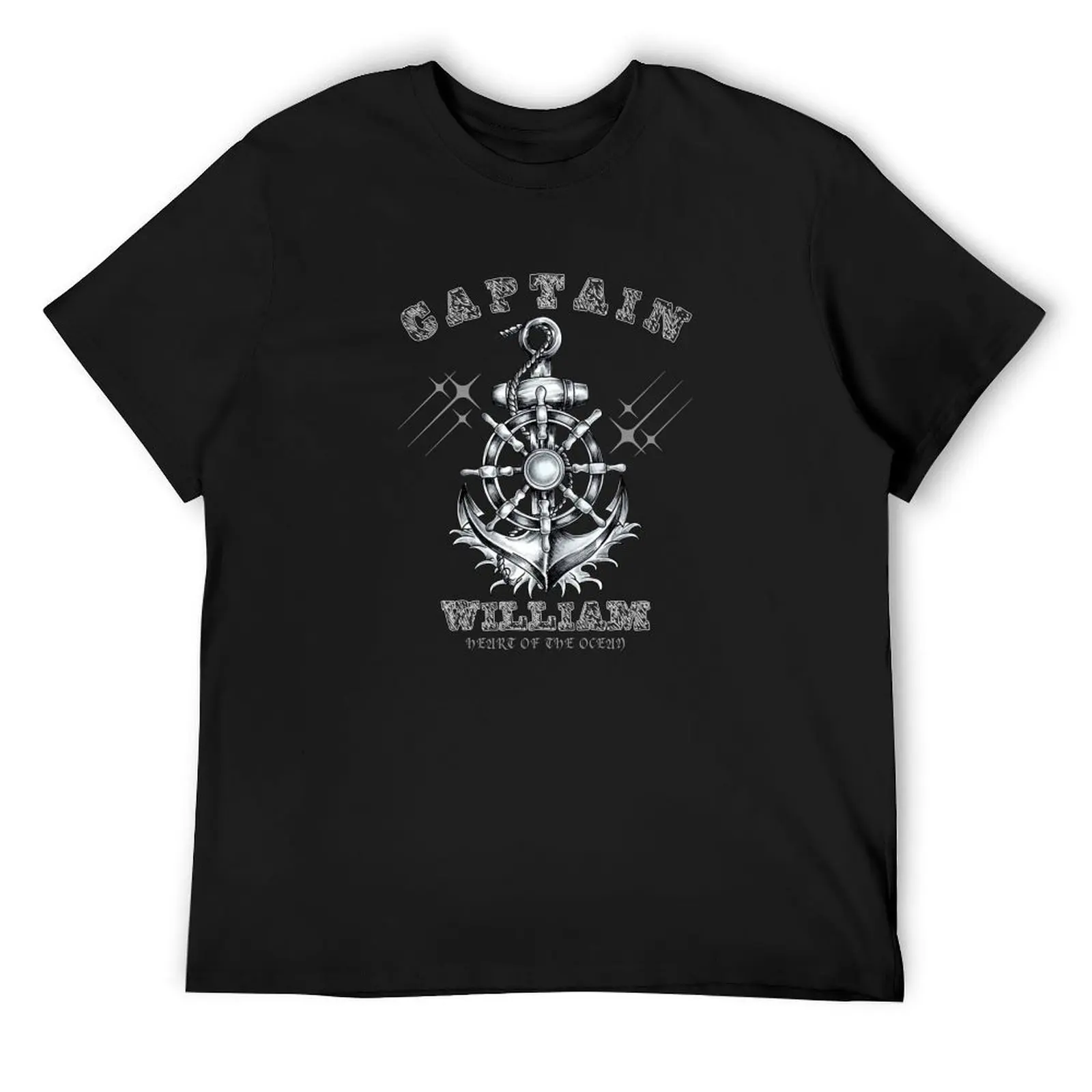 

Name William with best anchor design T-Shirt boys whites man clothes Luxury man clothing for men