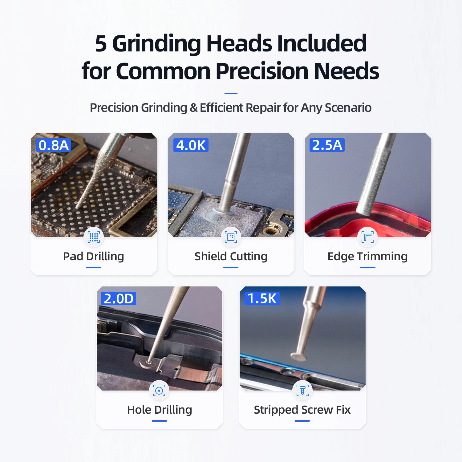 QIANLI DM800 Micro Self-Locking Electric Grinding Pen High Torque for IC Chip Jade Jewelry Grinding PCB Cutting Phone RepairTool