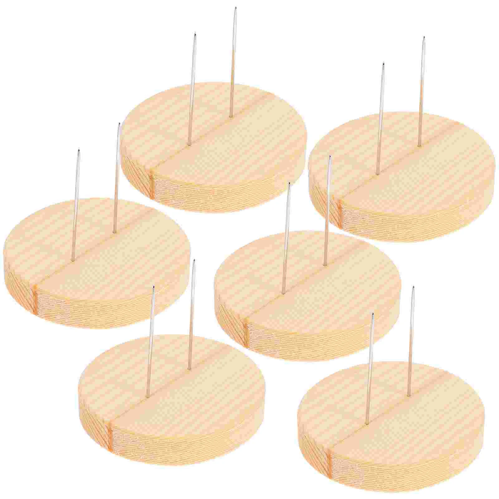 6 Set Fun with Wooden Base Animals Amigurumi Amigurimi Figures Display Rack Felt Needle Stand Holder Baby Wool