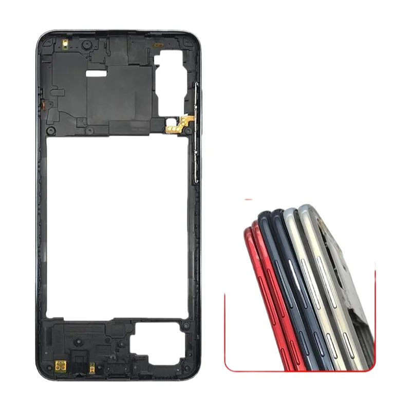 

Средняя рамка для Samsung A20 A30 A50 A70 с кнопкой громкости, передний корпус, средняя рамка, корпус