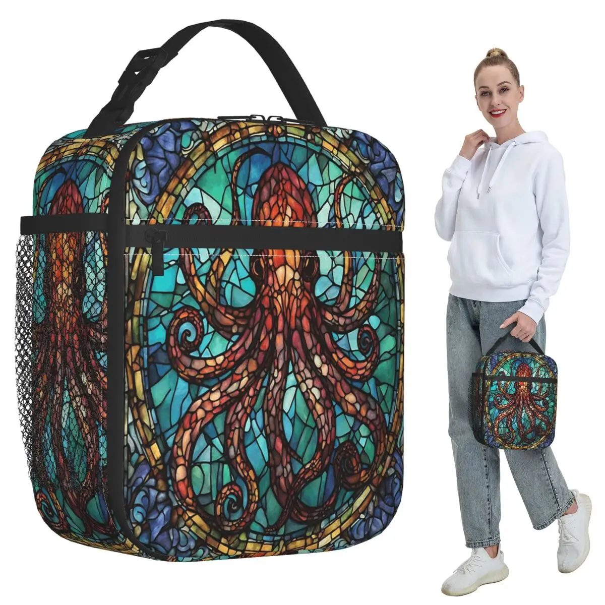 Animals, Octopus, Kraken Insulated Lunch Bag for Women Office Cooler Thermal Food Box Tote Leakproof Lunch Boxes Container