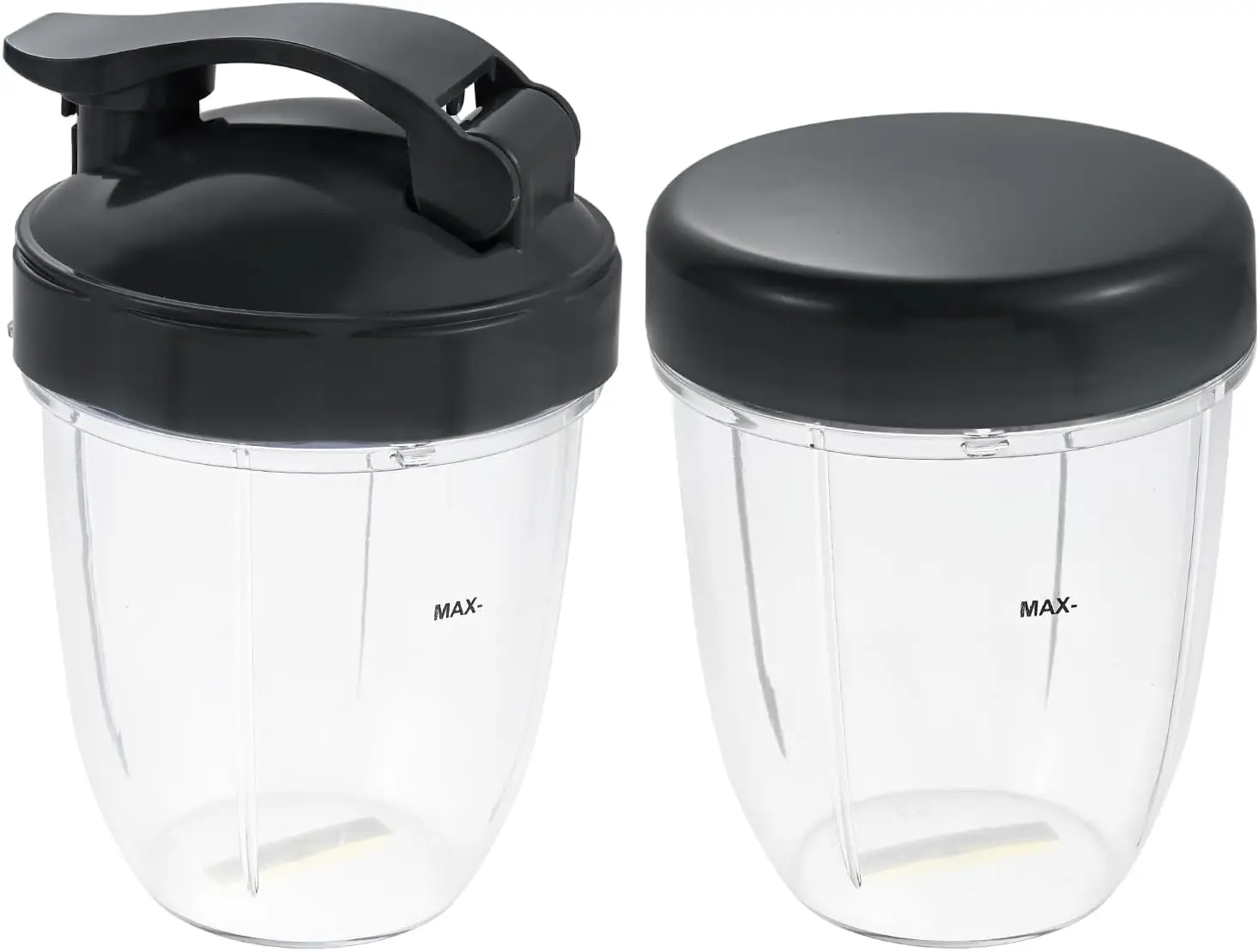 2 copos de liquidificador para liquidificador nutribullet, copos de 18 onças com tampa plana e tampa flip top para ir para liquidificadores nutribullet 600w/ 900w