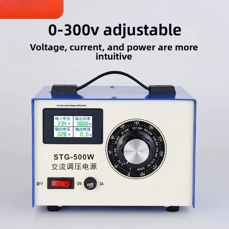 Single-phase Voltage Regulator AC 220V Contact Type STG-500W Voltage Regulator Transformer 0-300v Adjustable Power Supply 3KW