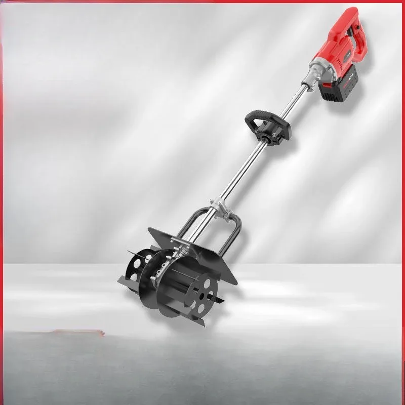 

Portable cement mortar mixer, small industrial electric mixer at construction site