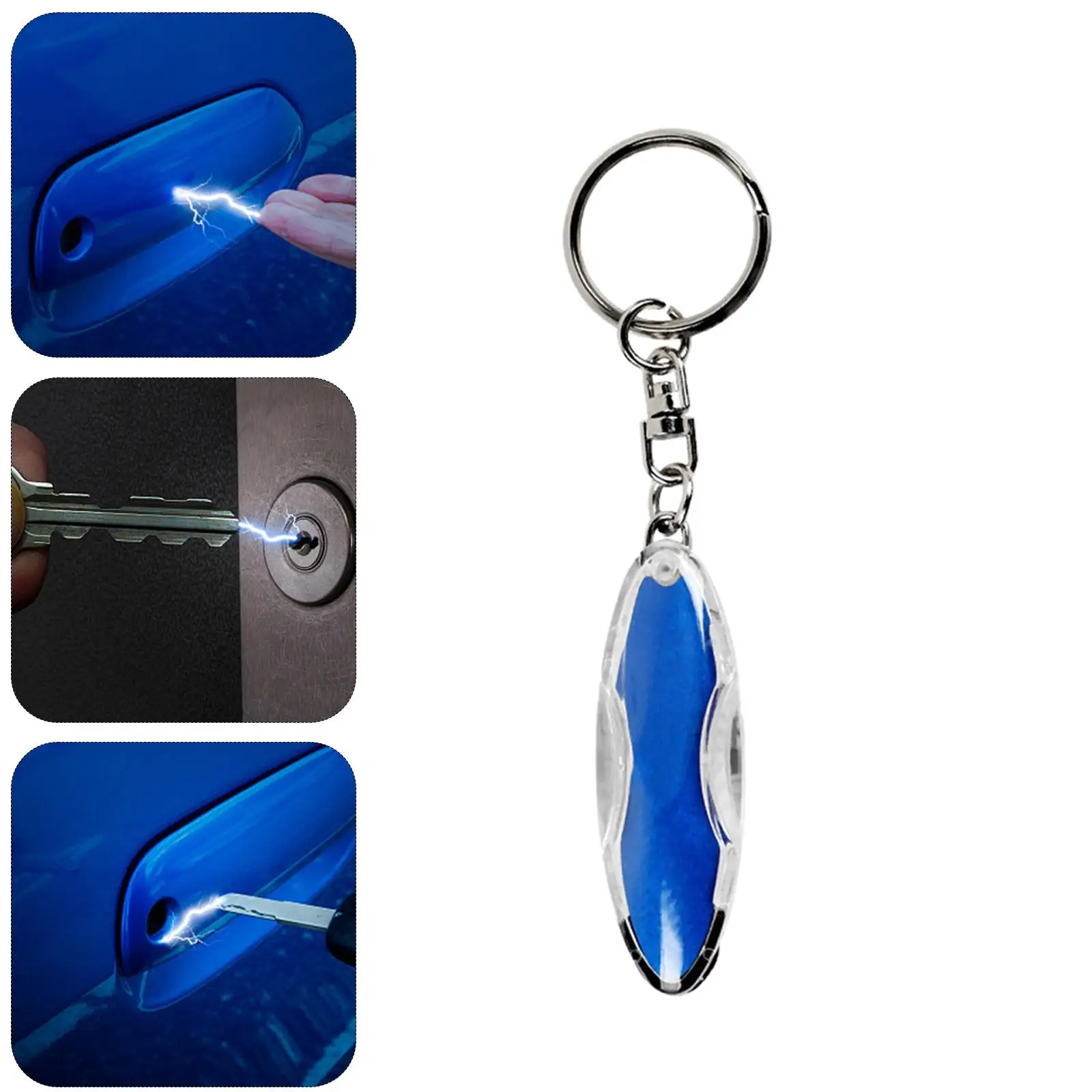 3-6pack Anti Static Key Chain Human Body Car Static Releaser for Daily Use Blue