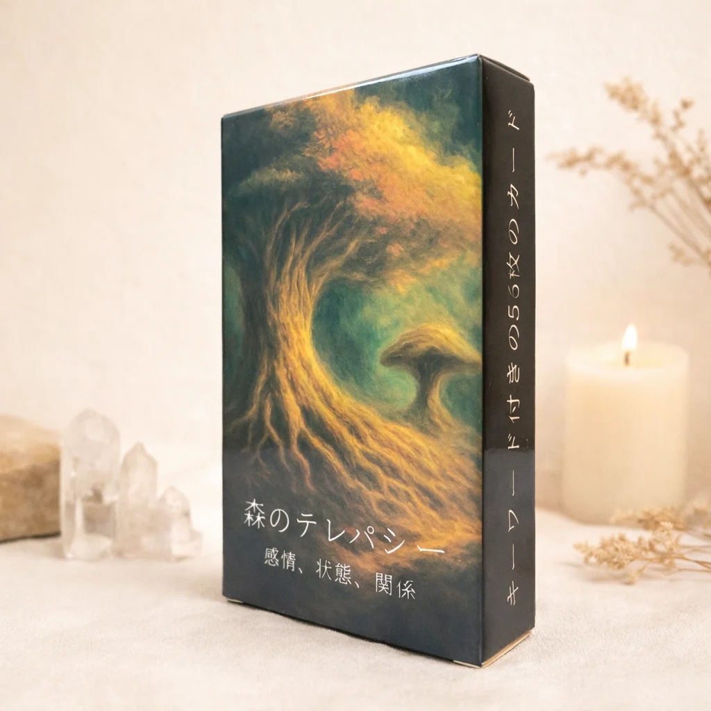 

56 Japanese Forest Telepathy Cards with Keywords, Tarot Series, For Spiritual Growth & Self Exploration (12×7 cm / 4.72×2.76 in)