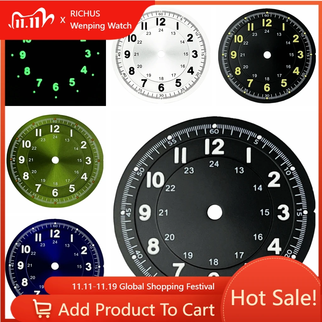 

29mm Watch Dial Luminous Fit Nh35 NH36 ETA2836 Mingzhu DG2813 3804 Miyota8205 8215 821A Movement Watch Accessories