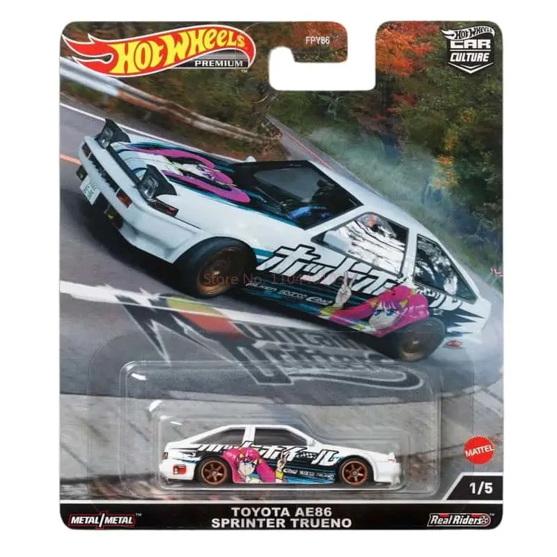 In Stock Hot Wheels Premium 1:64 Toyota Ae86 Sprinter Trueno Fpy86 Collection Of Die-Casting Alloy Trolley Model Ornaments Toys