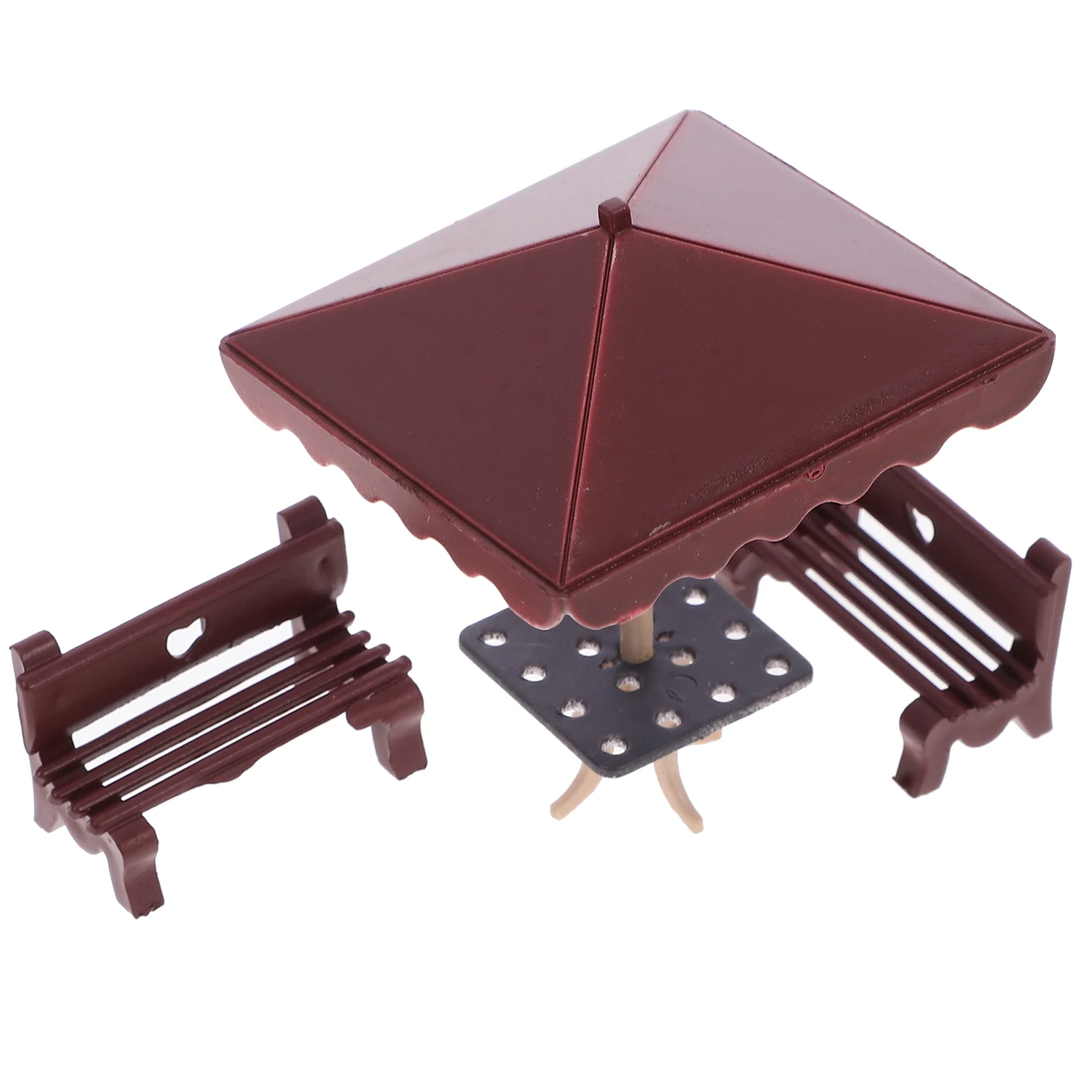 Park Chair Model Miniatures Parasol Bench House Plastic Furniture Abs Layout Prop