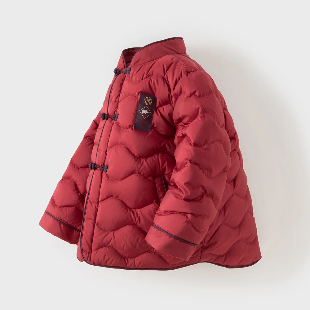 Dave Bella Boys Down Jacket Winter Autumn Children Plush Warm Coat Baby White Duck Down Top Red Outerwear Kids Clothes DB4254260