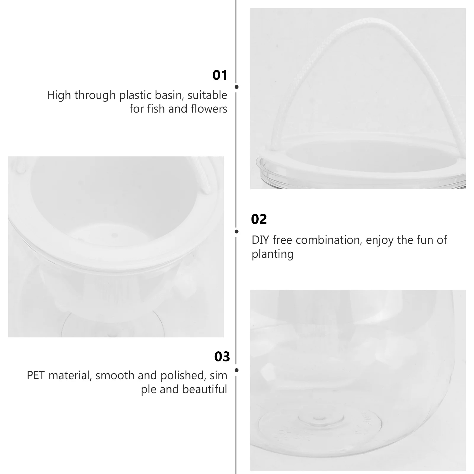 

2pcs Transparent Lazy Flower Pot Glass Planter For Home Office Decor Simple Succulent Container Bonsai Vessel Garden Supply