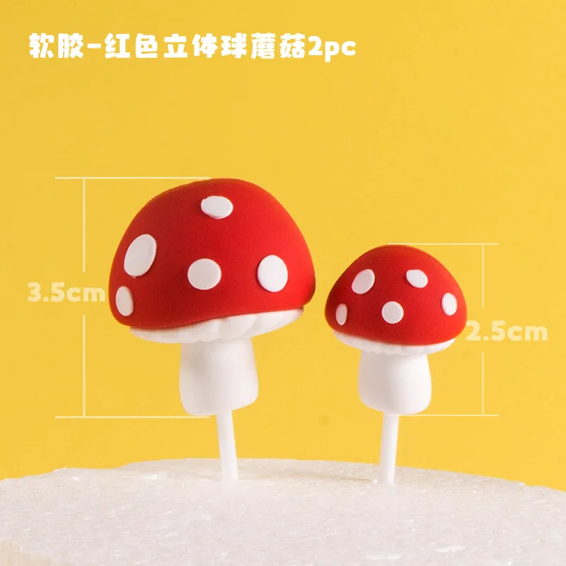 Cartoon Carrot Bunny Cake Birthday Cake Decor Carrots Red and Pink Mushrooms Cake Decoration Cute Animal Birthday Party Supplies