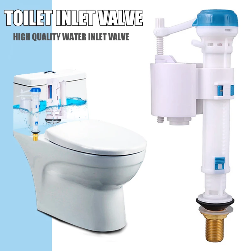 Adjustable Toilet Inlet Valve Flush Valves Toilet Cistern Flush Push Button Valve for Toilet Tanks Cistern Syphon Bathroom G1/2