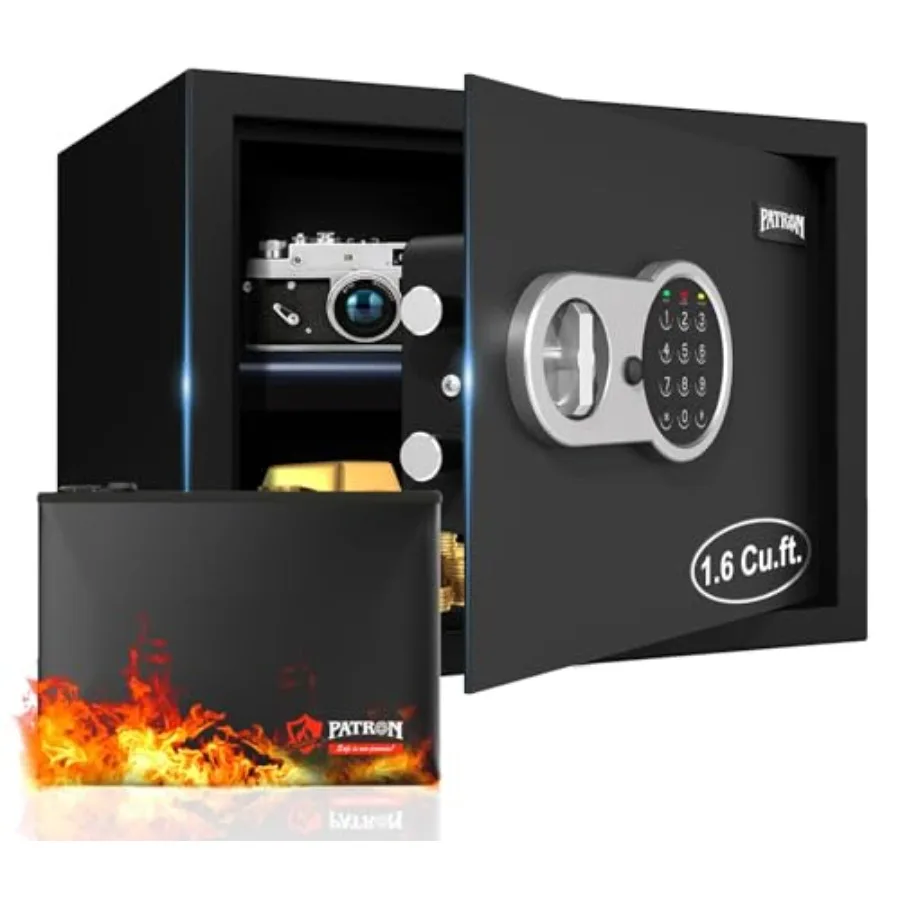 

1,6 куб. футов. Огнестойкий сейф для дома, сейф-шкаф для документов, офисный цифровой сейф, домашний сейф для денег, настенный сейф