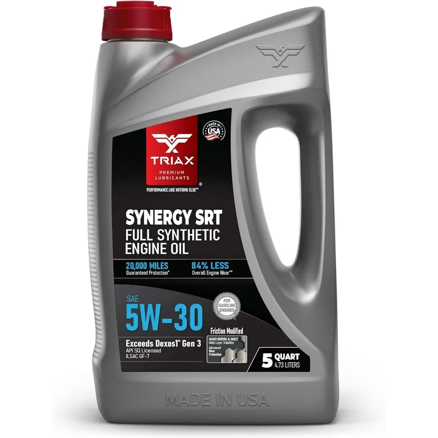 

Synergy SRT 5W30 Модифицированное моторное масло с полным синтетическим трением для высокопроизводительных автомобилей со сливным интервалом 20K API SP L