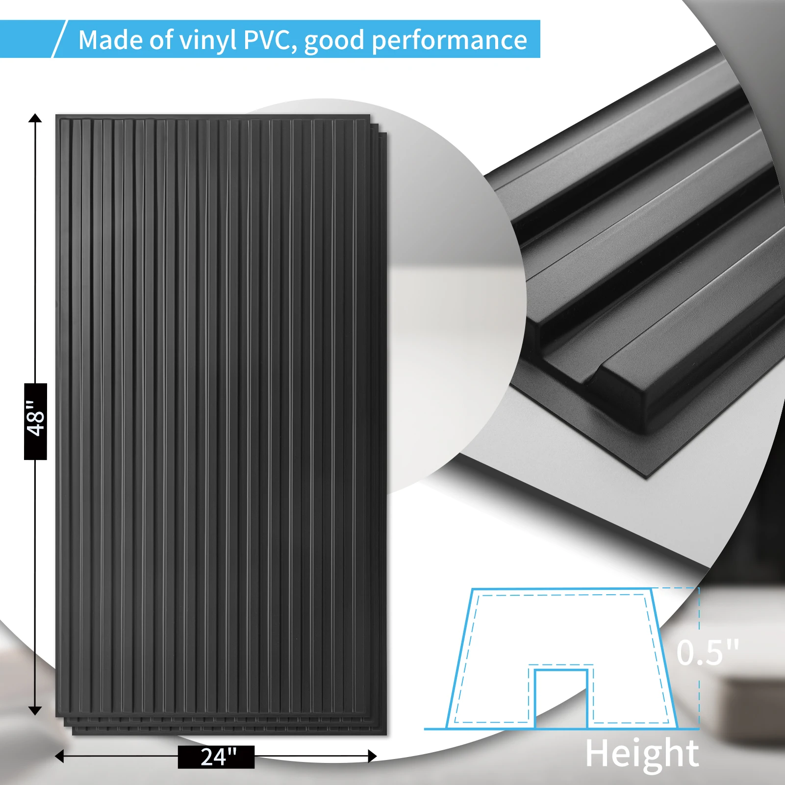 Art3d 12-pack pat Design 3D ألواح الحائط لديكور الحائط الداخلي، 2x4 FT PVC بلاط السقف المزخرف