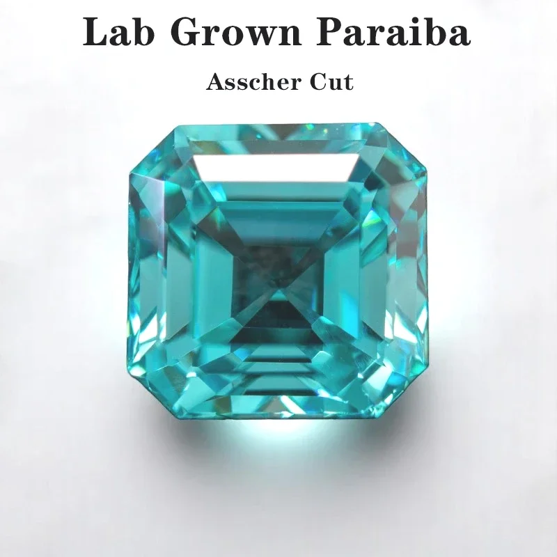 

L-лабораторный выращенный сапфир Параиба Ашера в форме выреза VVS1 Подвески Diy Расширенные материалы для изготовления ювелирных изделий Сертификат на выбор