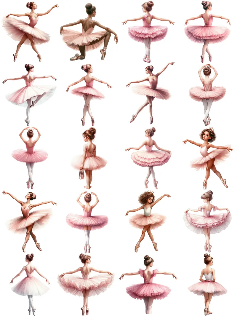 Pink ballet girl Stickers Crafts And Scrapbooking stickers kids toys book Decorative sticker DIY Stationery