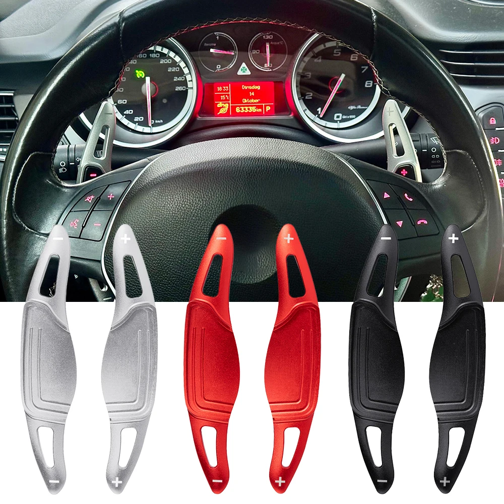 For Alfa Romeo Giulietta 2011-2020, Alfa MiTo 2010-2019 Car Steering Wheel Shift Paddle DSG Extension Gear Stickers Accessories