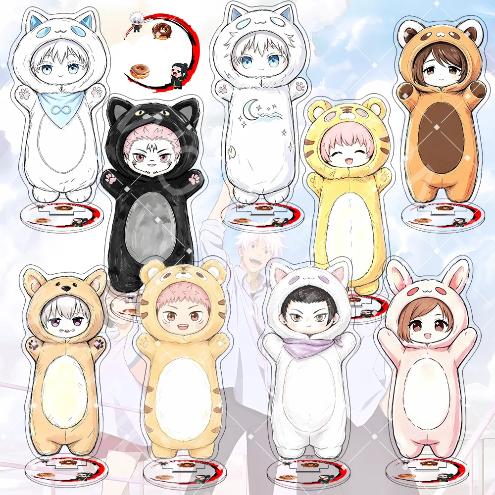 

Anime Jujutsu Kaisen 10CM Acrylic Stand keychain Anime Stand Yuji Itadori Satoru Gojo Desktop Decor Gift For Anime Fans