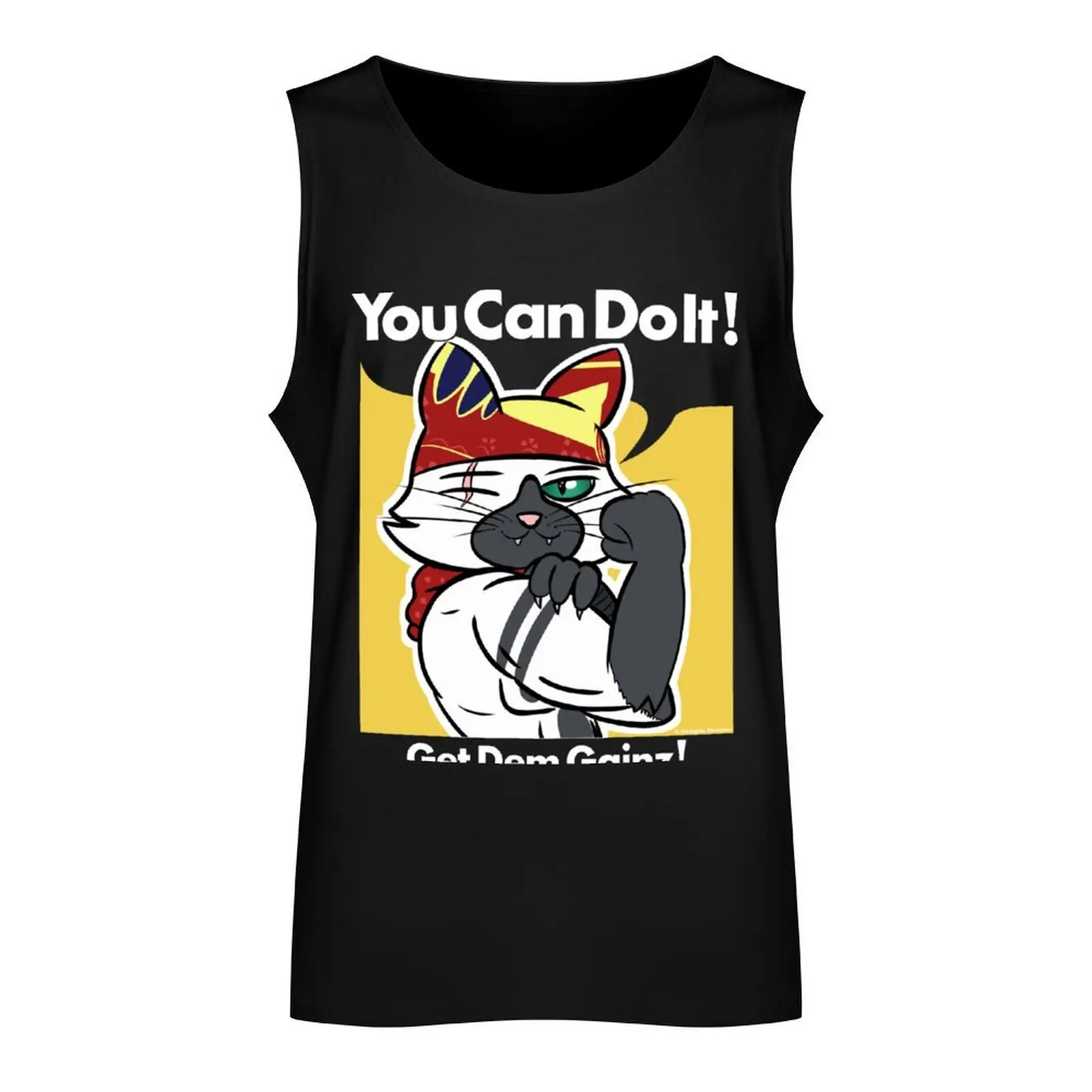 Meowscular Gainz Tank Top mens designer clothes Male clothes gym top gym training accessories