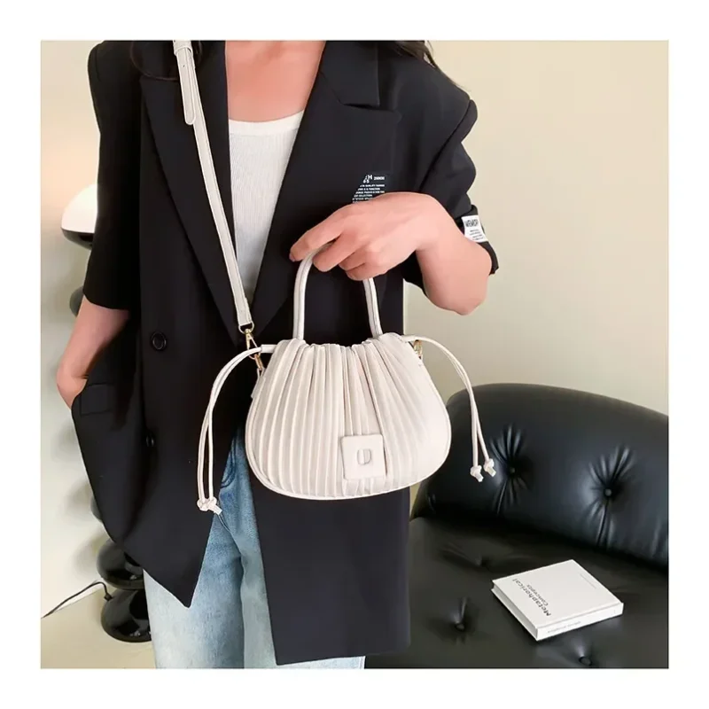 

2025 Luxury Vintage Crossbody Bag for Women - PU Leather Shoulder Handbag, Casual Tote & Bucket Bag, Fashion Brand Design